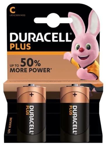 DURACELL PLUS C PACK OF 2