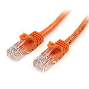 1m Orange Snagless Cat5e Patch Cable