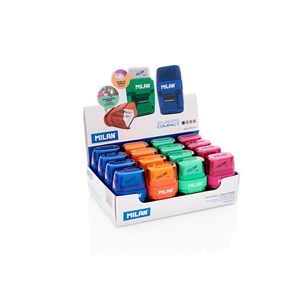 Milan Compact Twin Hole Sharpener/eraser