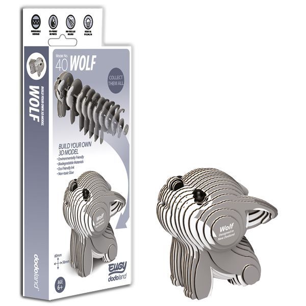 Eugy 3D WOLF Model Craft Kit