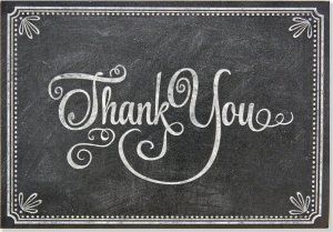 CHALKBOARD THANK YOU NOTES 14 cards