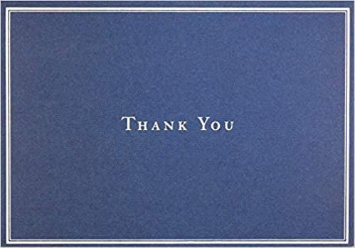 Navy Blue Thank You Notes 14 cards