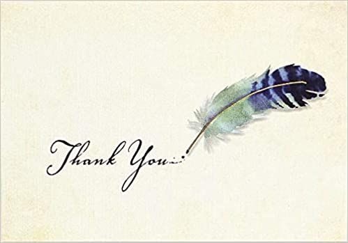 Watercolor Quill Thank You 14 Notes