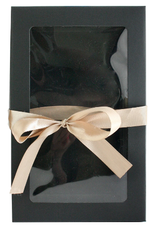 RECTANGLE BLACK KRAFT 25x15x5cm