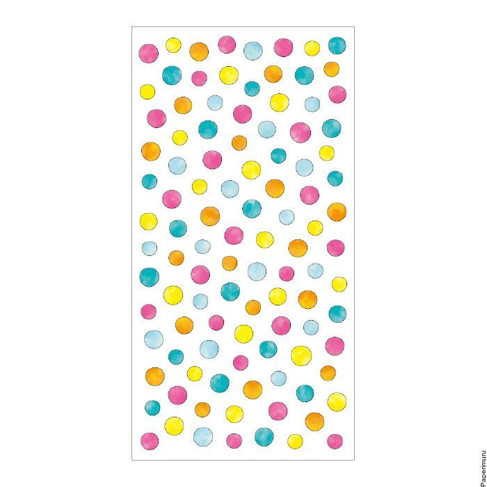 RAINBOW POLKA DOT CELLO (20) 5X11IN