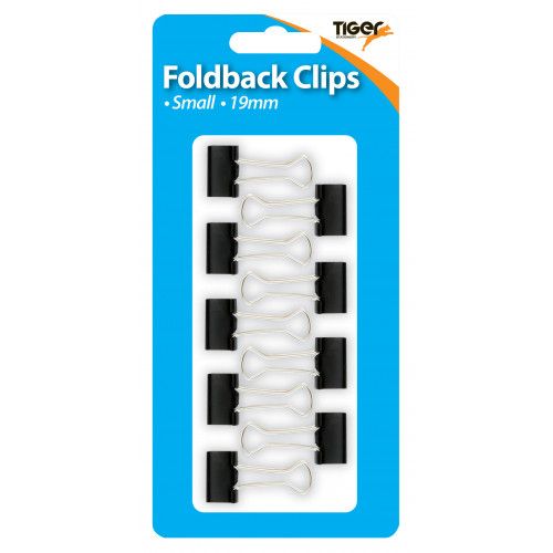 Fold Back Clips Pack 9 19mm