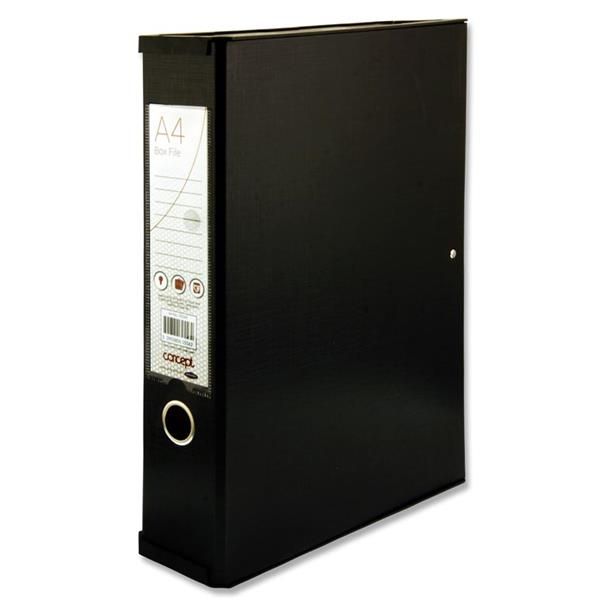 Concept A4 PP Box File - Black