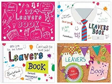 Tallon A6 Leavers Books 4 Assorted Desig