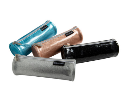 Pencil case round PU Glitter 4 co