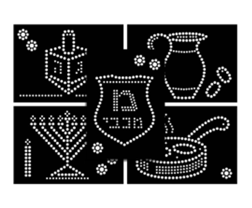 Chanukah Dotty Sticker Art DSA-3011