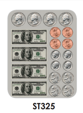 US CURRENCY STICKERS 6 SHEETS ST325