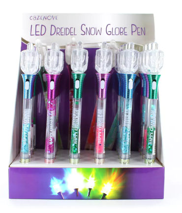 LED Dreidel Snow Globe Pen (PEN-604)