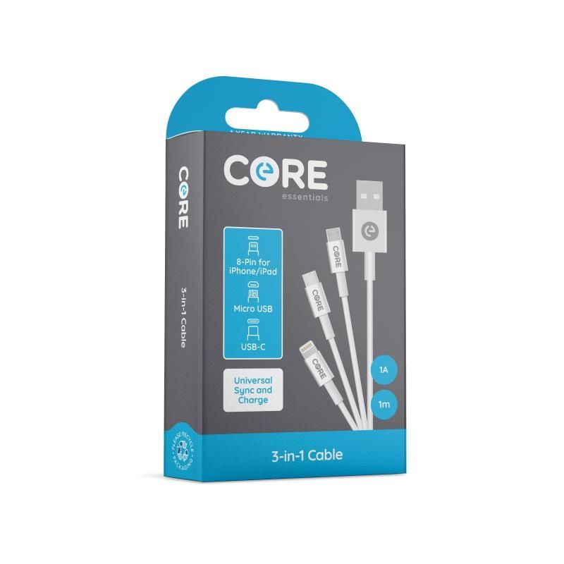 Core 3-in-1 Cable 1M