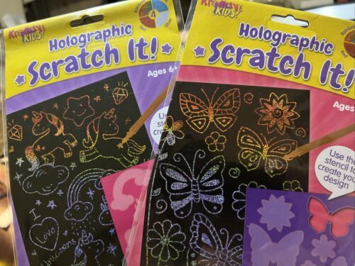 SCRATCH ART PACK 4 HOLORAPHIC
