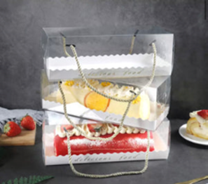 Clear Favour Box with Gold Rope Handle