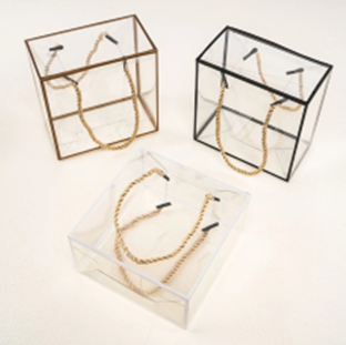 14147B PVC BLACK EDGE GIFT BOX BAG