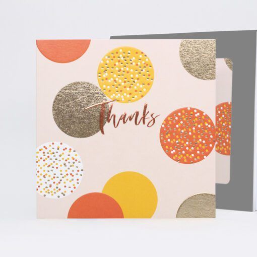 5 Card Pack Thanks Polka Dot