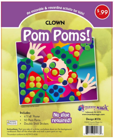 1176 Clown Pom Poms