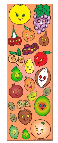 6091 Fruit Smiley Die-cut Stickers