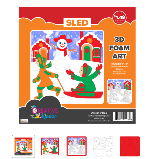 1163 Winter Snow Theme Foam Art