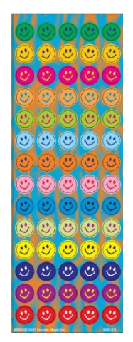 8002 Colorful Smiley Circle Foil Sticker
