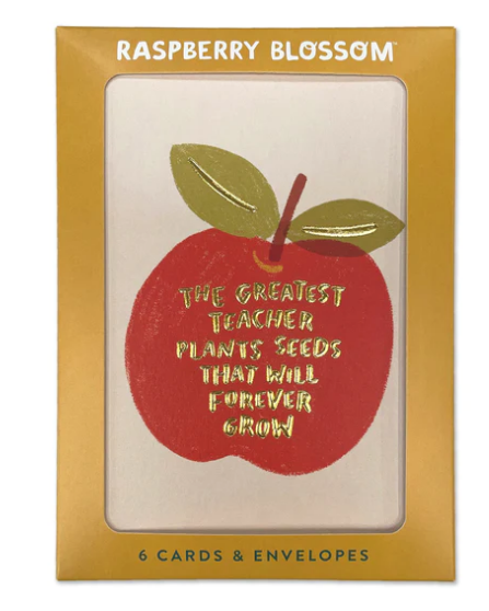 Luxury Thank you teacher card set with