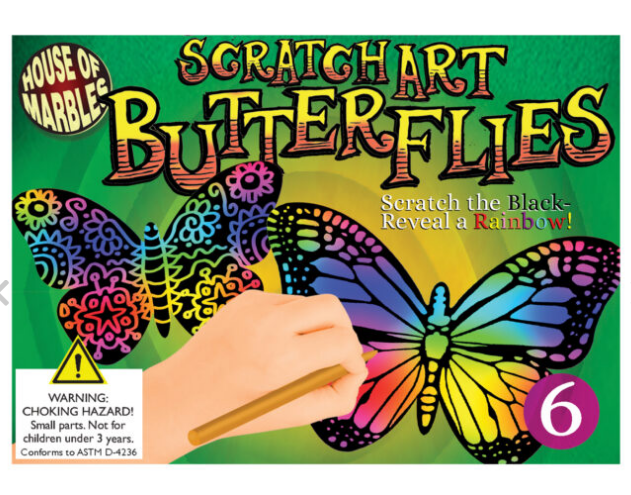 Scratch Art Set-Butterflies