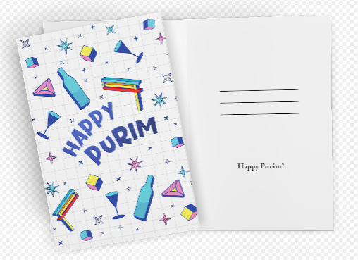 Purim Greeting Card 71623