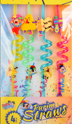 Ner Mitzvah Purim Straws