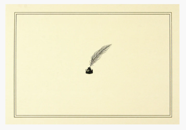 Quill Pen and Ink Note Cards