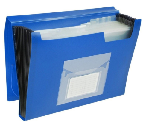 Q-Connect Expanding File 13-Pocket Blue