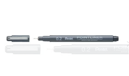 PENTEL POINLR CALLIG PEN 2.0MM BLK
