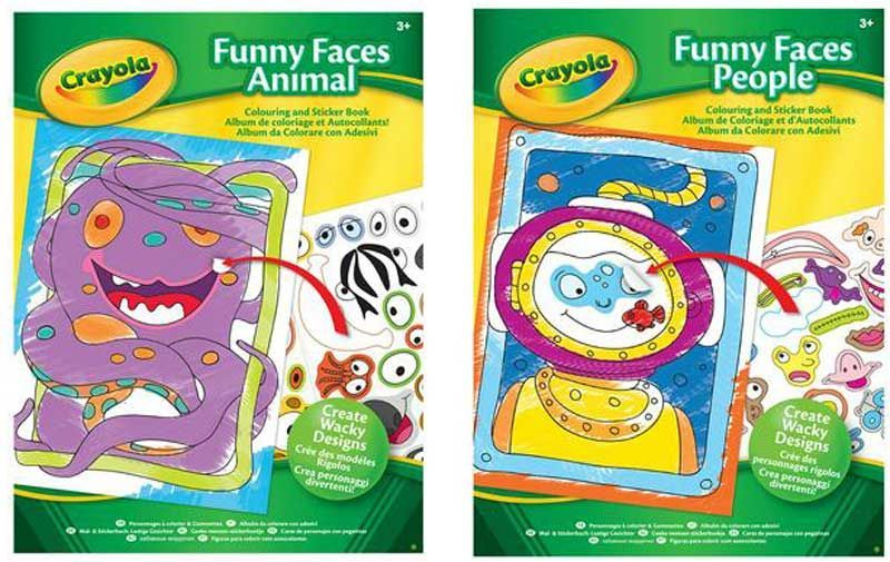 Funny Faces Sticker Book Asst
