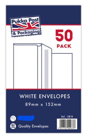 Concord 3.5x6 White Self Seal