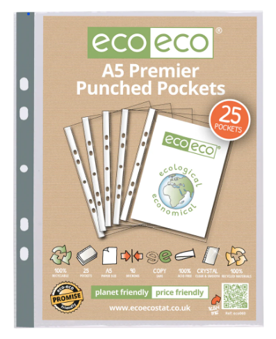 A5 25 90MIC Punched Pockets