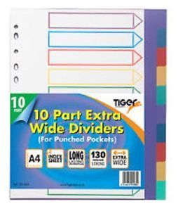 10 PART EXTRA WIDE DIVIDERS