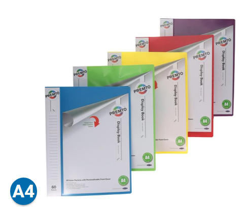 A4 60 Pockets Display Book Asst