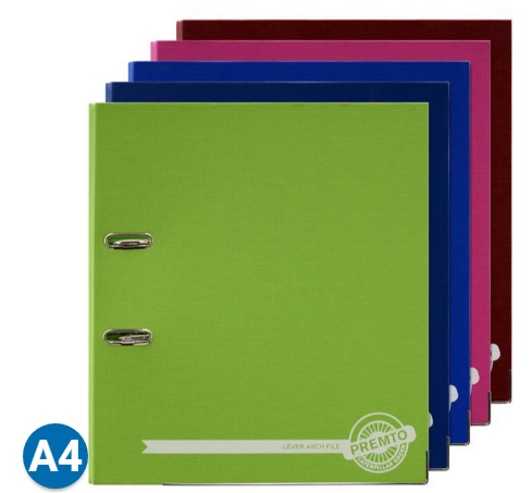 A4 PP Lever Arch File 5 Asst