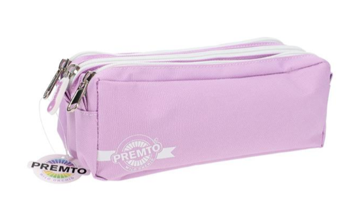 Pastel 3 Pocket Pencil Case - Wild Orchi