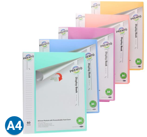 Pastel A4 60 Pockets Display Book