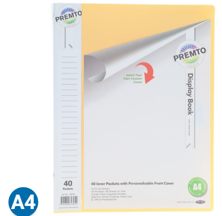 A4 40 Pockets Display Book - Papaya