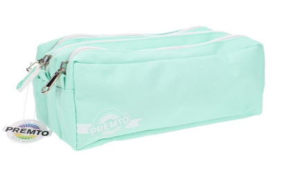 3 Pocket Pencil Case - Mint Magic