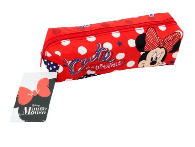 Rectangular Glitter Pencil Case - Minnie