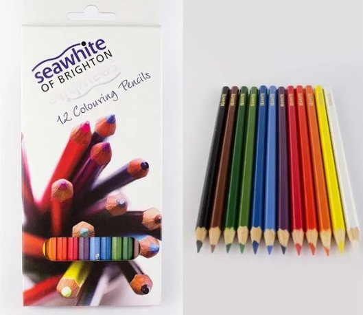 12 Coloured pencils Seawhite WATERCOLOUR