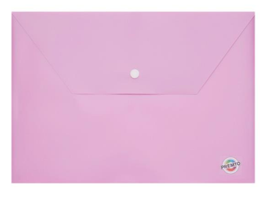 Premto Pastel A4 Button Wallet Orchid
