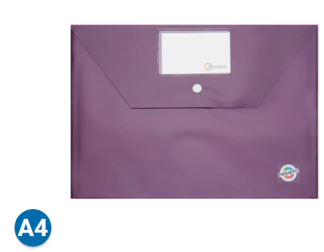 Premto A4 Button Storage Wallet - Grape