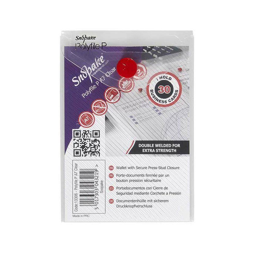 Snopake Document Wallet 13306 A7 PP