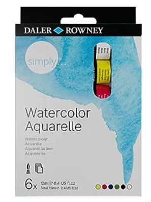 SIMPLY WATERCOLOUR 6X12ML SET