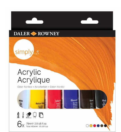 DAL SIMPLY ACRYLIC 6X75ML SET