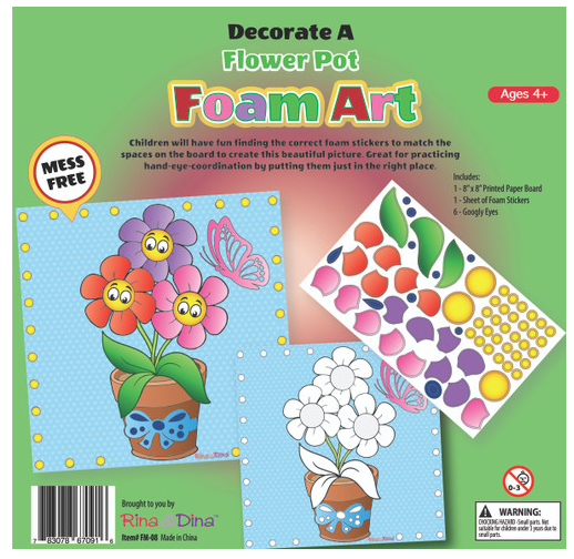 Decorate a Flower Pot with Foam Art